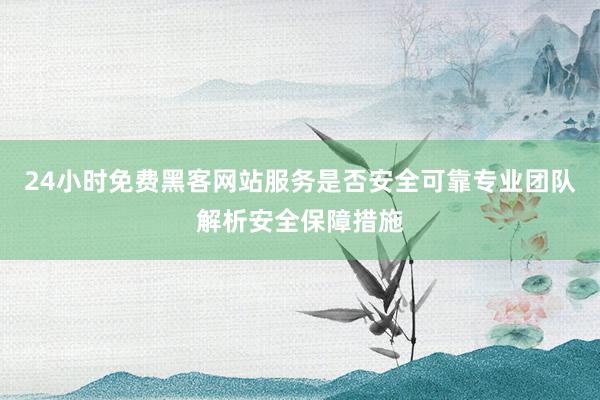 24小时免费黑客网站服务是否安全可靠专业团队解析安全保障措施