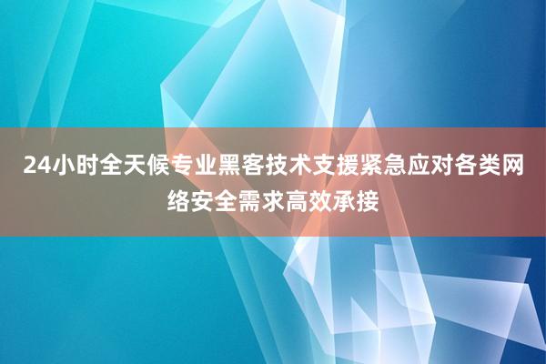 24小时全天候专业黑客技术支援紧急应对各类网络安全需求高效承接