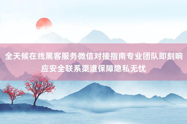 全天候在线黑客服务微信对接指南专业团队即刻响应安全联系渠道保障隐私无忧